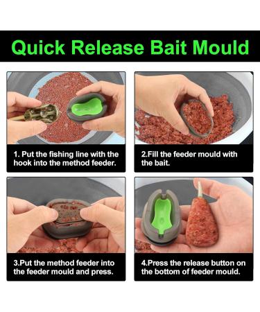 Realure 4-in-1 Method Feeder Accessories for Carp Fishing - Inline Lead Feeder with Weights | 40G 50G 60G | Pellets & Feeder Rod Essentials - Buy Online on GoSupps.com