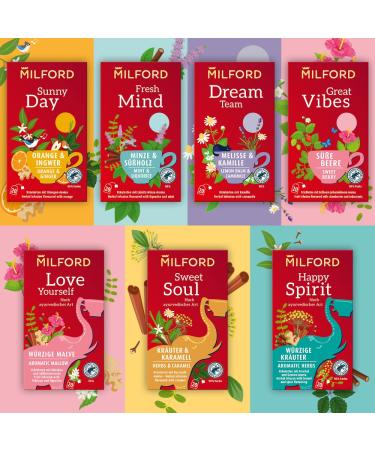 Milford Love Yourself Spicy Mallow Tea | Ayurvedic Fruit Tea with Hibiscus & Liquorice | 20 Tea Bags | International Shipping - Buy Online on GoSupps.com