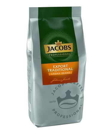 Jacobs Professional Export Traditional Crema Beans - 1kg Arabica & Robusta Coffee for Rich Flavor - Buy Online on GoSupps.com