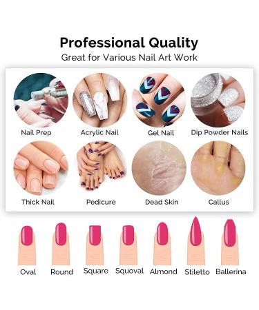 MelodySusie Professional Nail Drill - 30000 rpm Rechargeable Portable with 6 Bits and 106 Sanding Bands for Acrylic Gel Nails - Cordless Electric File Machine in Black - Buy Online on GoSupps.com