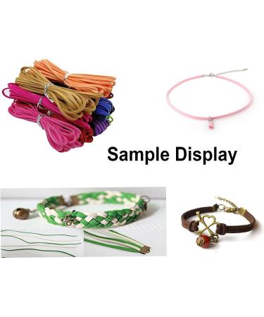 100 Yards 2.6mm Suede Leather Cord String for Necklace, Bracelet, Beading - 20 Bundles, Flat Faux Velvet Cord for DIY Crafts (Color-2) - Buy Online on GoSupps.com