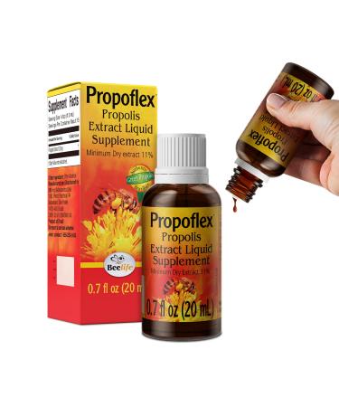 Beelife Propoflex Green Propolis Extract 20ml - 11% Dry Extract - Bee Propolis Tincture, High Artepillin-C Levels  Natural & Kosher Antioxidant-Rich Liquid Supplement for Health, Wellness Brazil 20ml 11% Extract