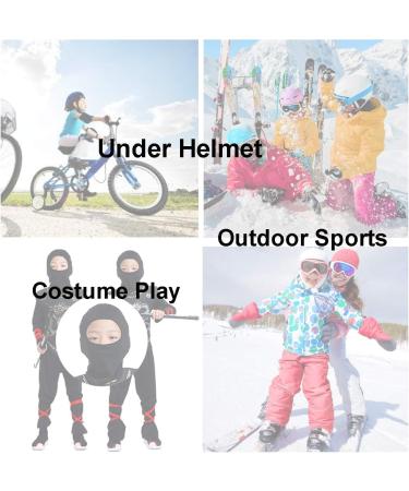 Eskvom Kids Ski Mask Balaclava | Thin Helmet Liner | Face & Neck Mask for Boys & Girls - Black | International Shipping Available - Buy Online on GoSupps.com