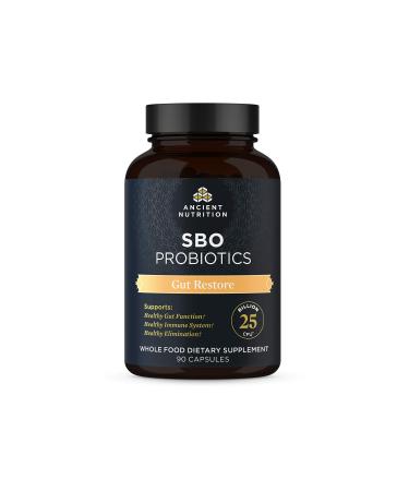 Ancient Nutrition SBO Probiotics Gut Restore 25 Billion CFUs* Per Serving - 90 Capsules