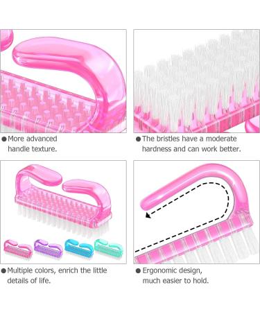 6 Pcs Nail Cleaning Brush Larbois Plastic Handle Scrubbing Brush Eco Friendly Fingernail Brush with Soft Bristles Nail Manicure Dust Brush for Hand Toes Nail Home Garden Salon use 6pack-Color 2 - Buy Online on GoSupps.com