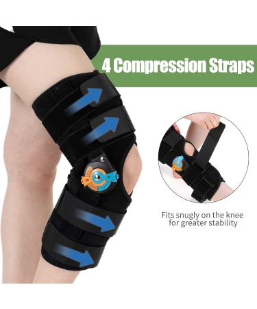 Adjustable Hinged Knee Brace with Side Stabilizers - ROM Support for ACL MCL PCL Pain Relief & Post-Op Recovery - Ideal for Men & Women (S - Buy Online on GoSupps.com