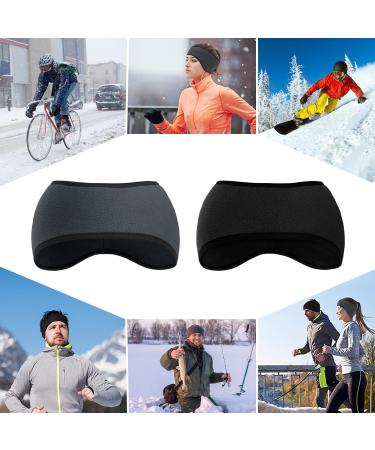 Winter Sports Headband for Men & Women | Telgoner Stretchable Ear Warmer for Running Jogging Hiking & Biking (Black + Dark Gray) - Buy Online on GoSupps.com