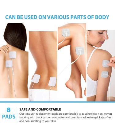 VYTALINE TENS Machine electrodes Pads 5x5cm 8pcs Latex-Free TENS Electrode Pads Patches with Upgraded Self-Stick Performance and Non-Irritating Design for Electrotherapy (8) - Buy Online on GoSupps.com