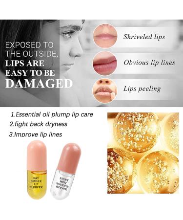 Natural Lip Plumper Set: Gloss, Serum, Lip Oil, Mask for Fuller Lips - Day & Night Lip Care - Buy Online on GoSupps.com