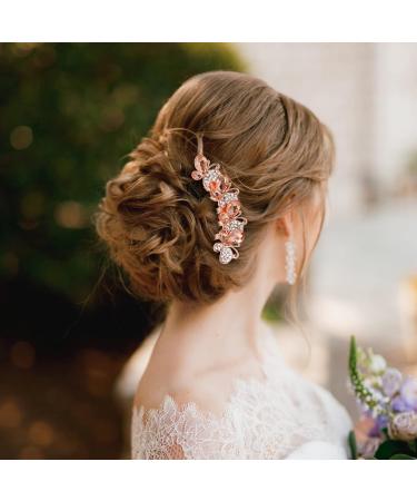 4 PCS Rhinestone Hair Comb Set - Non-Slip Metal Slides with Sparkly Butterfly Design for Women and Girls - Buy Online on GoSupps.com