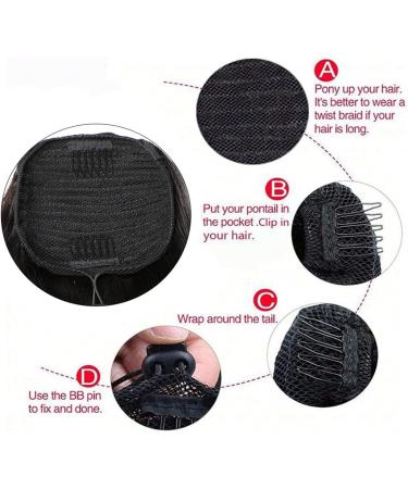Ponytail Extensions Natural Black Clip in Drawstring Ponytail Hair Extensions Body Wave Human Hair Ponytail Extensions for Women 8-26 inch for Women(24inch 130g) - Buy Online on GoSupps.com