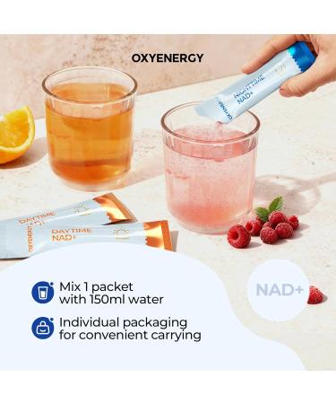 OxyEnergy NAD Supplement 1550 mg-Daytime Nicotinamide Riboside + Nighttime L-Tryptophan with Resveratrol, Glutathione, PQQ, 24-Hour Nonstop Energy, Anti-Aging & Cellular Renewal, 28 Packets - Buy Online on GoSupps.com
