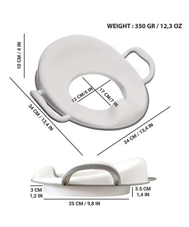 BISOO Potty Training Toilet Seat - Children WC Adapter - Baby Toilet Reducer - Safe and Comfortable - Compact and Portable - Blue Seat with Hanging Hook - Buy Online on GoSupps.com