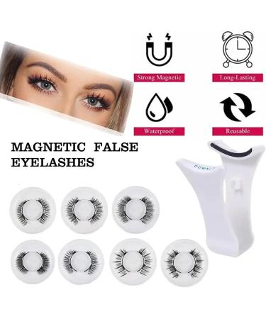 Natural Magnetic False Eyelashes Kit Reusable Magnetic Lashes without Eyeliner Natural Look 3D Effect Glamorous Magnetic False Eyelashes with Applicator Easy Wear No Glue NoMakeup Remover(B06-3) - Buy Online on GoSupps.com