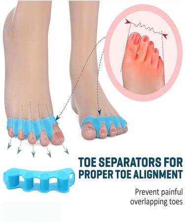 WenTigDY Toe Separators: Bunion Corrector for Women and Men - Toe Spacers, Straightener, Stretcher - Restore Toes to Original Shape - Pink - Buy Online on GoSupps.com