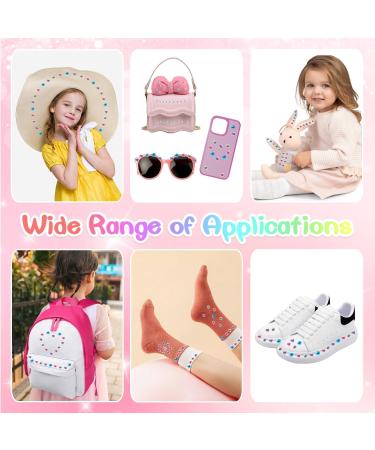 Hair Bedazzler for Girls Hair Bedazzler Kit with 180 Hair Gems Hair Styling Tool Hair Gem Stamper Girls Hair Accessories for Girls Women Pink-A - Buy Online on GoSupps.com