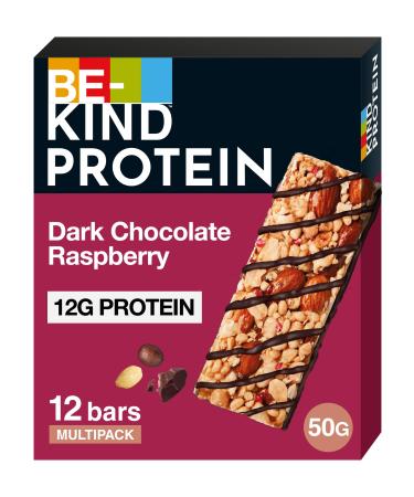 BE-KIND BE-KIND Gluten Free Protein Bars Dark Chocolate Raspberry High Fiber Protein Source No Artificial Colors Flavours or Pres