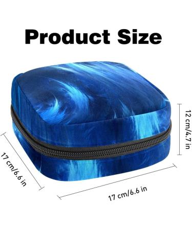 Spiral Wave Curl Digital Art Menstrual Pad Bag | Portable Sanitary Napkin Case for Teen Girls & Women - Buy Online on GoSupps.com