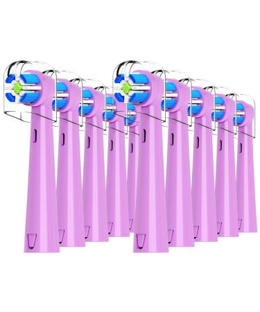 Compatible with Brusheez Kids Electric Toothbrush Replacement Brush Heads for Brusheez Kids Electric Toothbrush 10 Pack (Purple Medium) Purple 1 Count (Pack of 10)