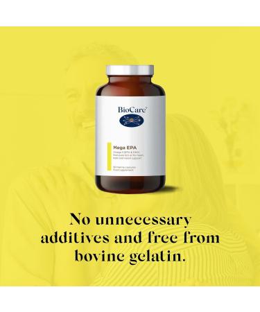 BioCare Mega EPA Marine Capsules | Omega-3 Fatty Acids EPA & DHA from Pure Fish Oil - 90 Capsules - Buy Online on GoSupps.com