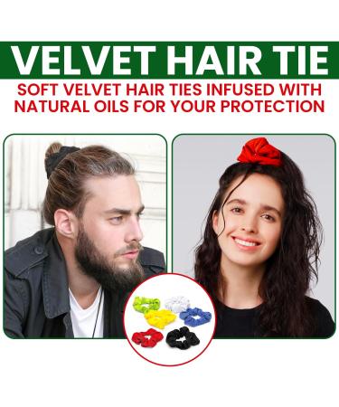 Bye Bye Mosquito Lice Hair Tie Scrunchie 5 pack Adults & Kids - Unisex Lice Protection Black - Buy Online on GoSupps.com
