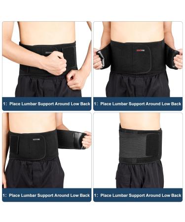Back Brace Support Belt for Pain Relief | Adjustable Lumbar Waist Protection for Scoliosis Sciatica & Herniated Disc - L/XL (31-38 inches - Buy Online on GoSupps.com