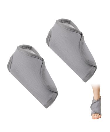 Peutier 2 pieces ankle castor oil pack conveniently Castor Oil Pack wrap for feet castor oil compress wrap for women's ankle support castor oil not included (gray)