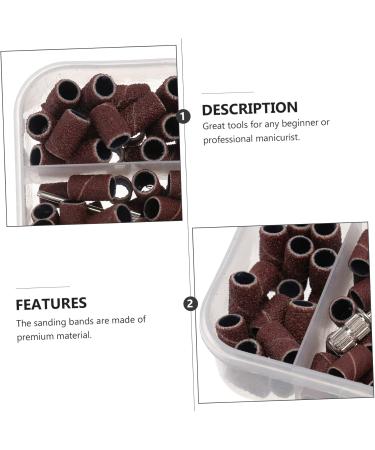 POPETPOP 1 Box boxed manicure circle nail sanding bands nail art accessories manicure tools pedicure tools Manicure Grinding bands Nail Head Accessories Nail Polishing Accessory gel 1.27x0.8cm Brown - Buy Online on GoSupps.com