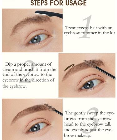 Lestpola Waterproof Long Lasting Smudge Resistant Liquid Eyebrow Mascara Tinted Eyebrow Gel Volumizing Enhancing Eyebrow Mascara with Eyebrow Shaving Brush 03 Brown - Buy Online on GoSupps.com