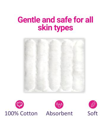 Swisspers Cotton Squares - 100% Pure Cotton Pads for Makeup & Nail Polish Removal Gentle Facial Cleansing - 160 Count - Buy Online on GoSupps.com