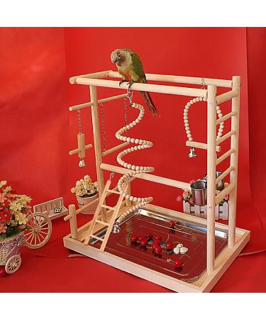 AHANDMAKER Bird Step Wood Ladder Natural Wood Bird Climbing Toys Birds Steps Climbing Bridge Wooden Ladder for Parrot Parakeet Cockatoo Lovebirds Budgie - Buy Online on GoSupps.com