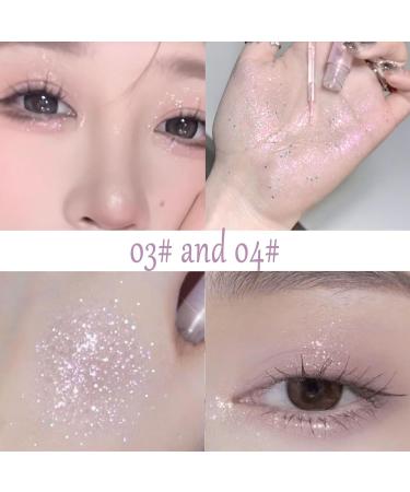 Korean Glitter Eyeshadow Eyeliner Set - 8PCS Waterproof Long-Lasting Pigmented Eye Makeup - Buy Online on GoSupps.com