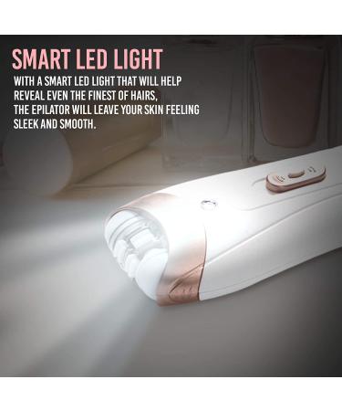 Brookstone Holiday Edition Facial Hair Removal Epilator for Women - Smooth Glide, LED Light, Cordless & Portable - Buy Online on GoSupps.com