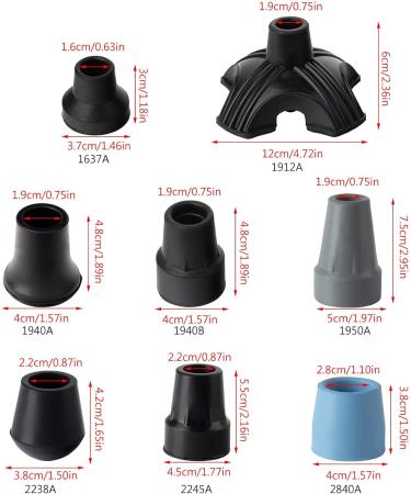Nonslip Walking Stick Pad Caps Hiking Stick End Bottom Crutch Tip Head Protectors Walking Stick Rubber Replaceable Tip Walking Stick Pad Walking Stick Caps Rubber Walking Stick Covers Cane Tip Walking 2238A 22mm - Buy Online on GoSupps.com