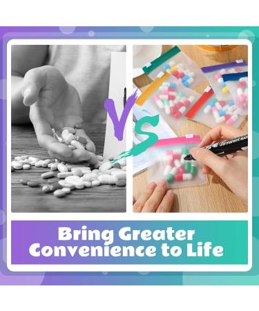 Sherr 35 Pcs Zippered Pill Pouch Bags | Reusable Translucent Medicine Organizer Set | Travel Plastic Pill Storage with Slide Lock | Classic Colors - Buy Online on GoSupps.com