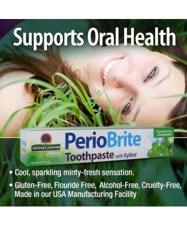 Nature's Answer Periobrite Toothpaste Coolmint | Whitening & Cavity Protection | Sensitive Teeth Relief & Fresh Breath - Buy Online on GoSupps.com