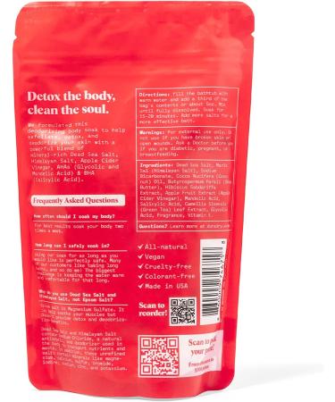 Duradry Body Soak - All-Natural Dead Sea & Himalayan Salt Bath Salts with AHA & BHA Vegan & Cruelty-Free Soothing Lavender - 14 Oz for Refreshing Deodorizing Soaks - Buy Online on GoSupps.com