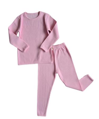 DreamBuy 20 Colours Ribbed Pyjama/Tracksuit/Loungewear Unisex Boys And Girls Pyjamas Baby Clothes Pyjamas For Women And Mens Pyjamas 6-7 Years Sweet Pink