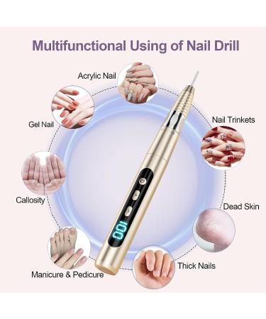 Huhubol Cordless Nail Drill Machine - Professional 30,000rpm Electric Nail File for Acrylic/Gel Nails - Portable Efile for Home/Salon Use - Ultra-Brushless Motor - Buy Online on GoSupps.com