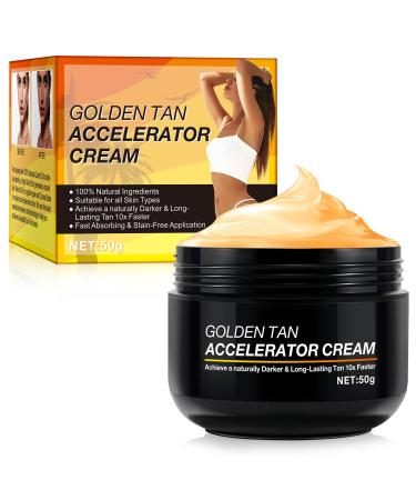50G Tanning Accelerator Cream Long-Lasting Rapid Tanning Cream Effective in Sun-Beds & Outdoor Sun Achieve a Natural Tan with Natural Ingredients 50 g (Pack of 1)