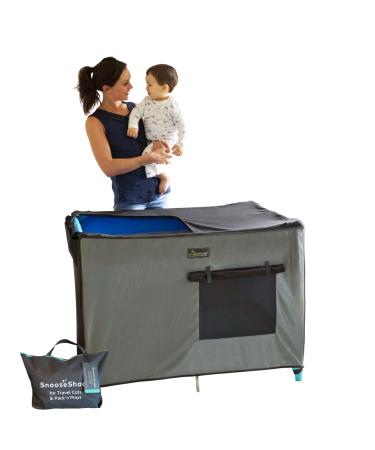 SnoozeShade Pack and Play Blackout Tent - Crib Canopy for Toddler Travel Bed, Award-Winning and Safety Tested Baby Travel Essential to Block 94% of Light, Breathable Tent Cover for Baby Pack and Play - Buy Online on GoSupps.com