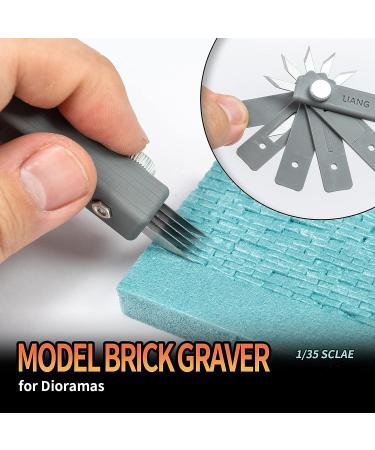 LICHIFIT Model Brick Graver Manual Sculpture Carving Knife - 1/35 Dioramas DIY Tool - Buy Online on GoSupps.com