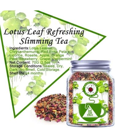 Plant Gift Lotus Leaf Refreshing Tea lotus leaves chrysanthemums red rose petals licorice roselle apple orange peel strawberry grapes peppermint 70 g25oz - Buy Online on GoSupps.com