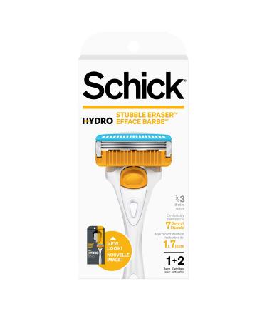 NEW Schick Hydro Skin Comfort Stubble Eraser for Men 1 Handle and 2 Refills
