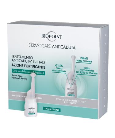 Biopoint dermocare anti-hair failure treatment especially for men 6 ml strengthening effect for sensitive skin and weakened hair intensive protocol for 20 days