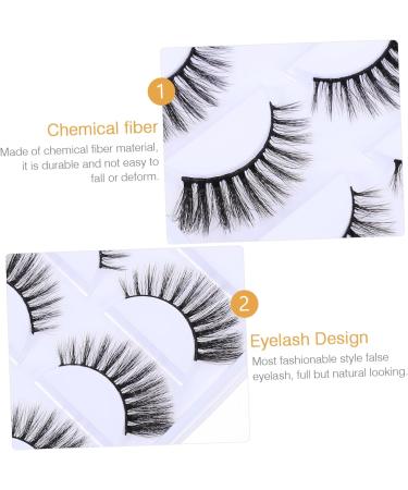 POPETPOP 5 Pairs 3d False Eyelashes Long False Eyelashes Makeup Accessories Diy Fake Eyelash Art Eyelashes Fake Lashes for Beginners Dense Eyelashes G800 Supplies Curly Chemical Fiber - Buy Online on GoSupps.com