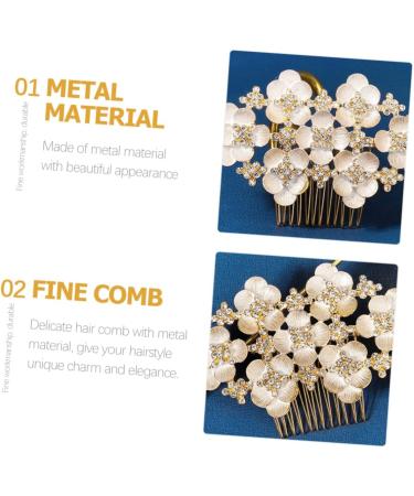 Ipetboom Hair Comb Bride Hair Clip Girls Hair Clips Bridal Hair Flower Headpiece Wedding Headband Rhinestone Hair Clip Decor Hair Accessories for Women Wig Metal Alloy Bridesmaid - Buy Online on GoSupps.com