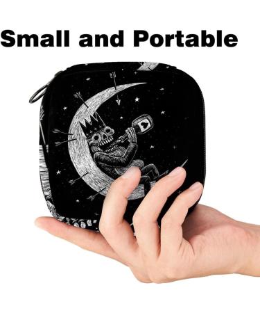 Dead Skeleton King Alcohol Moon Storage Bag for Women & Teens - Portable Period Pocket & Menstrual Cup Holder - Buy Online on GoSupps.com