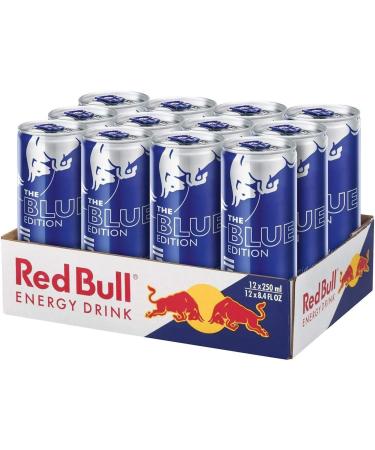  Red Bull Red Bull Energy Drink Blue Edition Pack of 12 disposable blueberry flavored cans (12 cans of 250 ml) - Buy Online on GoSupps.com