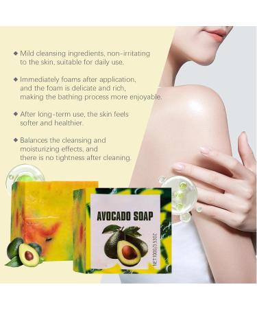  G n rique Avocado Soap Handmade Avocado Soap Gentle And Non Irritating lCleansing Bar for Face Hands Body Cleansing Moisturizing Revitalize Skin (2) - Buy Online on GoSupps.com